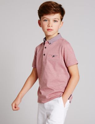 Pure Cotton Short Sleeve Polo Shirt &#40;3-14 Years&#41;